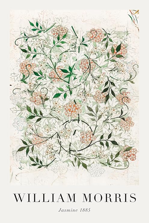 CINEMAFLIX William Morris Jasmine 1885 Poster Wall Art Measures 24 x 36 inches (unframed)