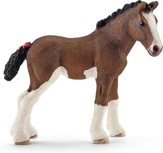 Schleich Farm World - Clydesdale Foal Toy Figurine - Kids Ages 3+ | 13810