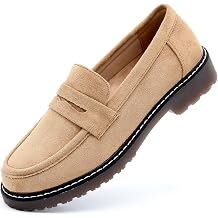 Womens Loafers Shoes Platform Chunky Penny Loafer Lug Sole Comfortable Slip On Work Office Business Casual Dressy Fashion Driving Moccasins Women Shoes