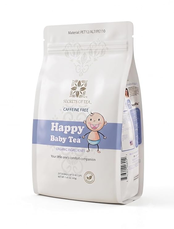 Secrets Of Tea Baby Teething Tea - USDA Organic + Caffeine Free Tea- Up to 40 Servings - 20 Count(1 Pack)