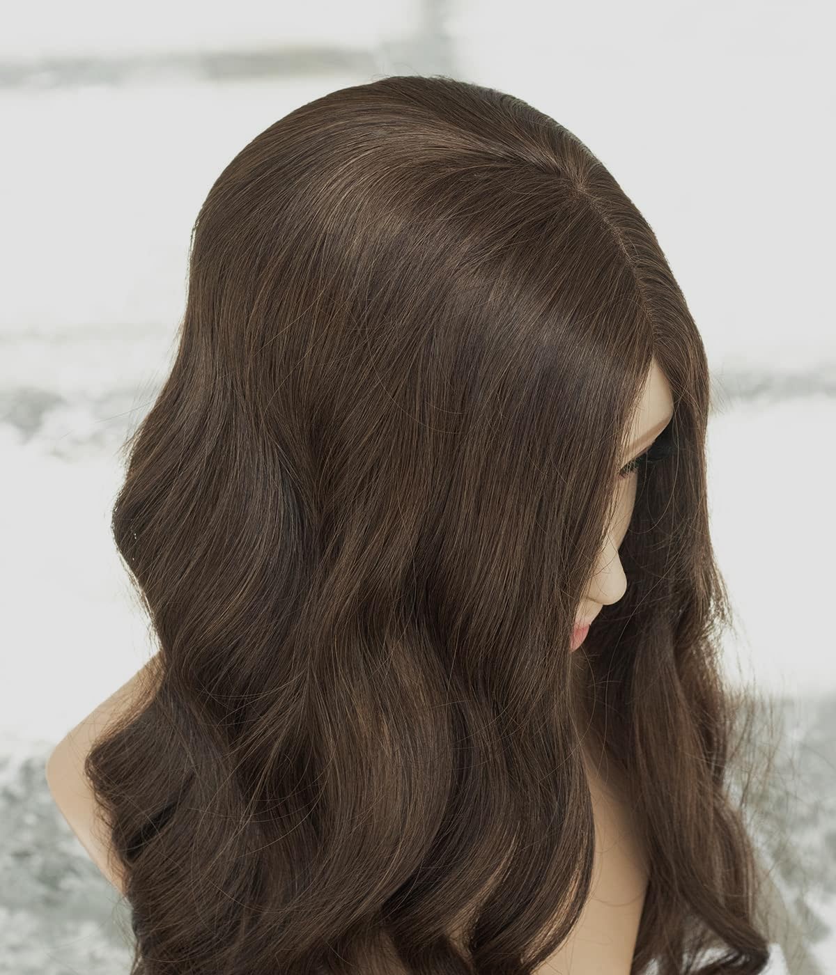 uniwigs® 8.59 MELANIE | Remy Human Hair Topper Mono Top Base Natural Straight Natural Hairline Wig Hair Pieces for Hair Loss or Thinning HairPM1801