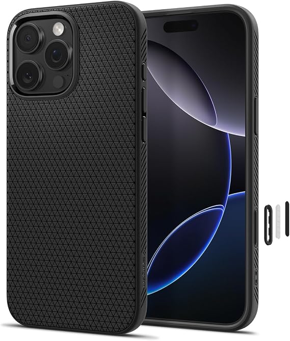Spigen for iPhone 16 Pro Case, Liquid Air T MagFit [Camera Control Button Coverage] [Military-Grade Protection] [Compatible with MagSafe] - Matte Black