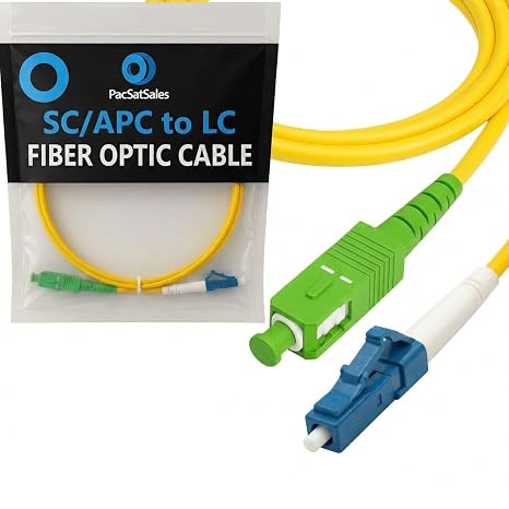 1M / 3ft SC/APC to LC Fiber Optic Cable - 10 Pack - Bulk Contractor Series - Simplex - Single Mode