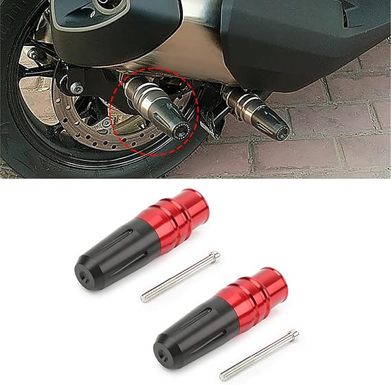 2 Pcs Motorcycle Frame Sliders for Suzuki Access 125 Special Edition 2014, Motorcycle Crash Bar Protection Kit, Engine & Exhaust Anti-Fall Anti-Collision Protector,D Red