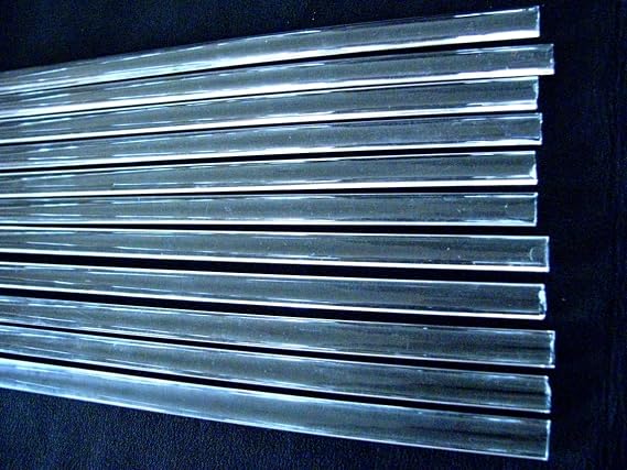Devardi Glass Boro FLAT Rods COE 33 Clear Encasing Strips, 5 lbs