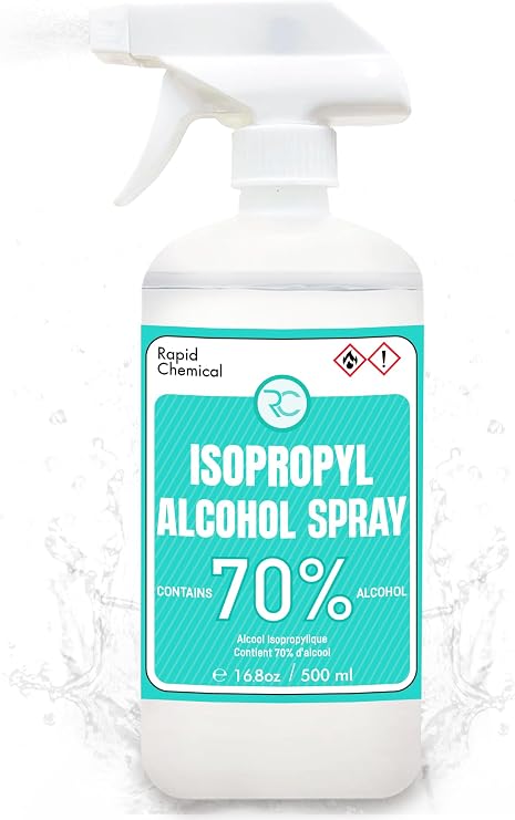 RAPID PROTECTANT 70% Isopropyl Alcohol Spray - USP Grade - 17 Fl Oz - Rubbing Alcohol Spray Bottle 70%