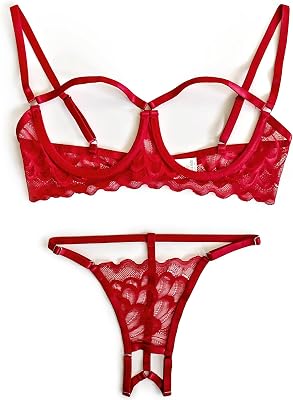 Lingerie for Women Sexy Bra and Panty Sets Lace Sheer See Through Lingerie Sets Exotic Nightie Outfits for Women