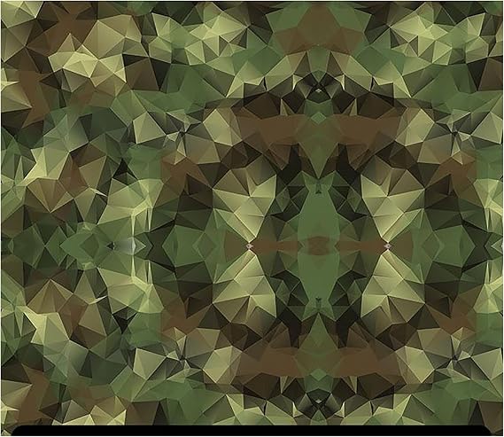 Abstract Patterned Glitter HTV (13.33" x 12") - Geo Camo Green