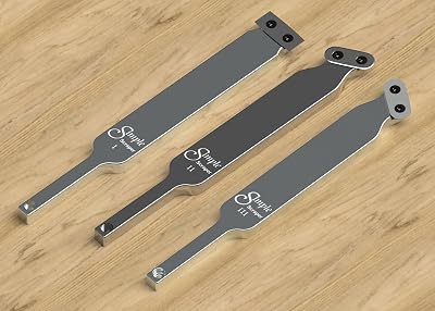 Simple Woodturning Tools Simple Scraper 3 Tool Set, Carbide Scraper I, II & III for wood turning or acrylicresin turning, USA Made Unhandled