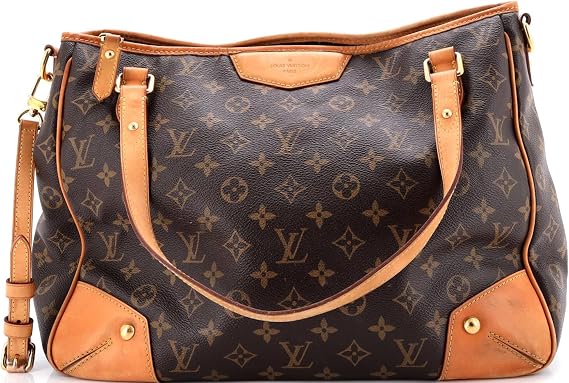 Pre-Loved Estrela Handbag Monogram Canvas MM, Brown