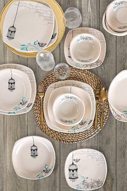 Keramika Retro Dining Set 24 Pieces for 6 Persons