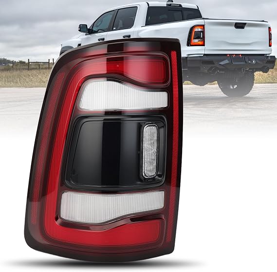 Tail Light Rear Lamps Smoked w/Blind Spot For Dodge Ram 2500 3500 2019 2020 2021 2022 2023 w/o Blind Module (Left Driver Side) Replaces CH2800224 68361723AH