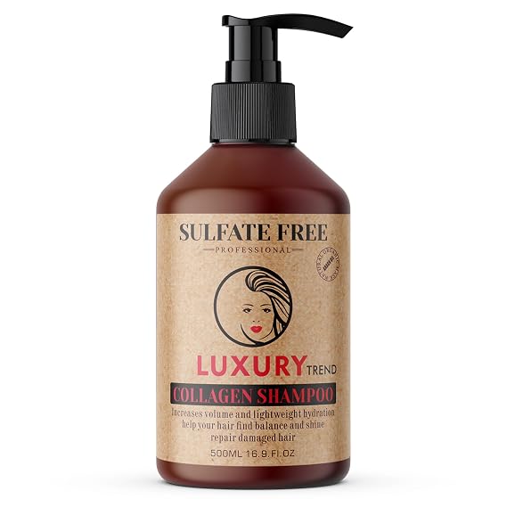 Collagen Hair Shampoo for Women - Salon-Grade Thickening & Growth, Professional Cleansing for Fuller, Healthier Locks, Sulfate-Free, 16.9 oz