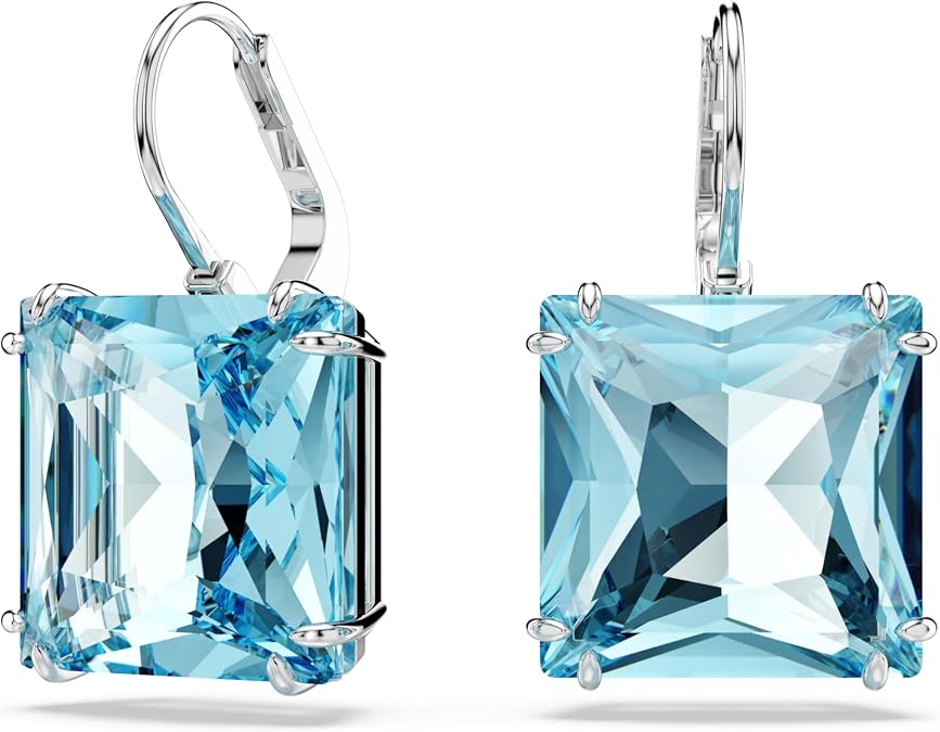 Swarovski Millenia Crystal Jewelry Earring Collection, Blue Crystals, Pink Crystals, Yellow Crystals, Clear Crystals, Rhodium Finish