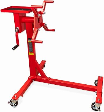 Jackco Professional 1000 lb. Capacity Rotating Engine Stand with Tool Tray, Swivel Casters, Heavy Duty Steel Frame 71000R Engine Stand