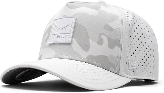 melin Odysea Stacked Hydro, Snapback Hats, Water-Resistant Baseball Caps for Men & Women, Golf, Running, or Workout Hat