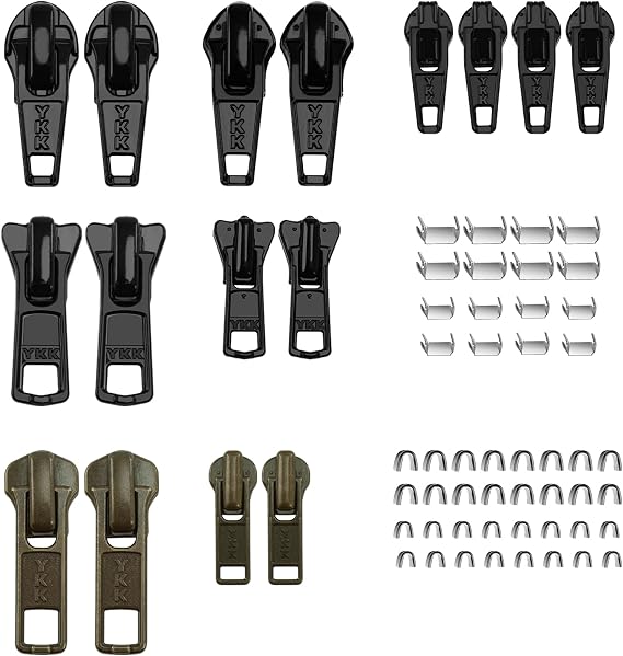Zipper Repair Kit for YKK Metal, Molded Vislon & Coil Zippers