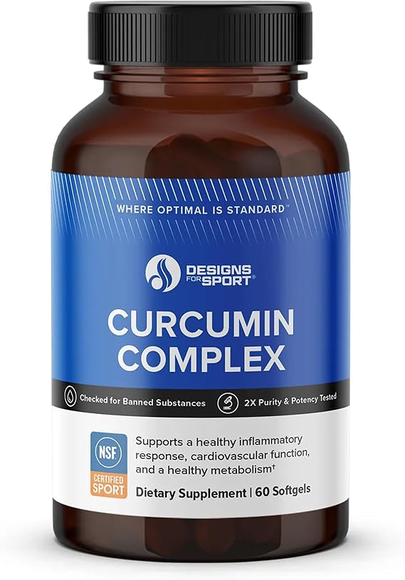 Designs for Sport Curcumin Complex, Supports Muscle Health, 60 Softgels