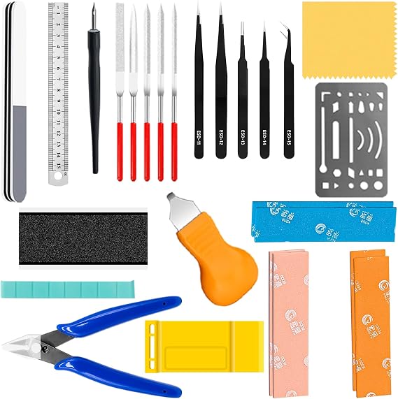24Pcs Hobby Building Tools Kit, Modeler Basic Tools Craft Set for Gundam Model Building Assembling Repairing