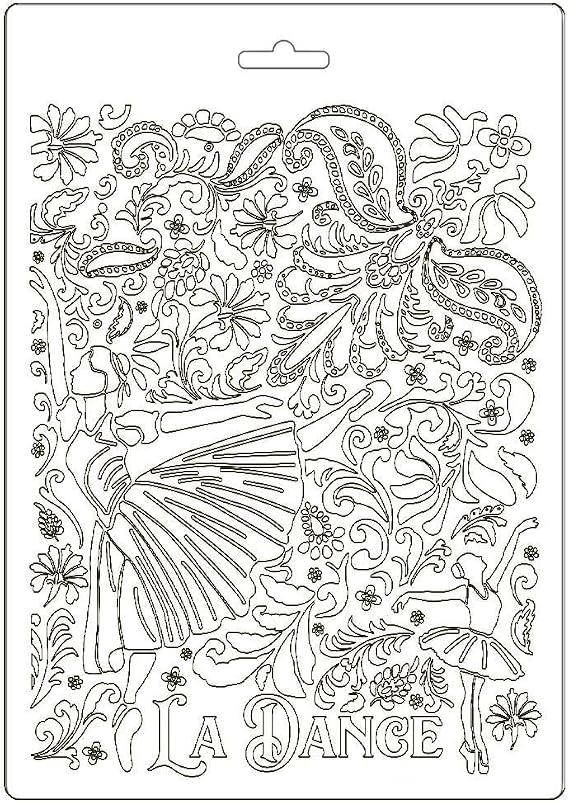 Stamperia Soft Mould-Passion Dancer, White, A5