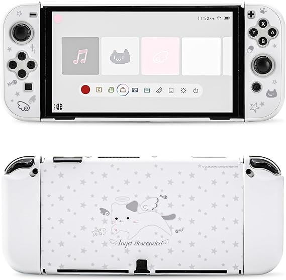 GeekShare Protective Case for Switch OLED Hard Protective Shell Slim Cover Case Compatible with Switch OLED - Star Cat