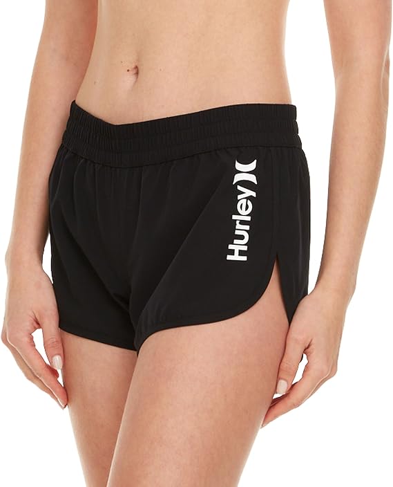 Hurley Women's 3" Swim Board Shorts, Beach Shorts Bathing Suit Bottoms
