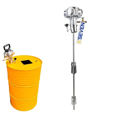 3/4 HP 55 Gallon Bung Mount Mixer | Pneumatic Drum Agitator, 2" NPT Bung Adapter, Variable Speed, Fits Closed Head 55 Gallon Drums