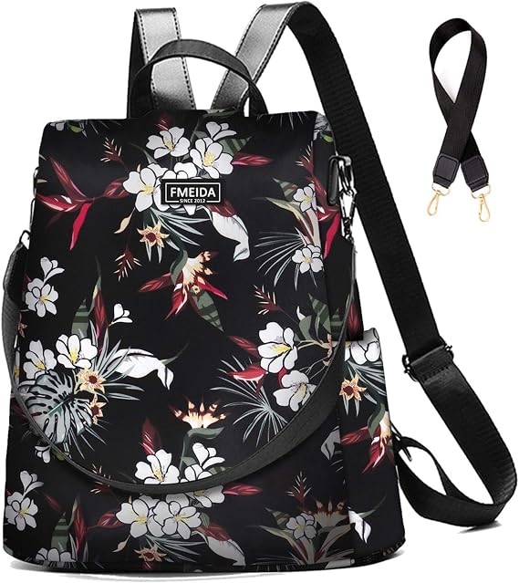 Fmeida Anti Theft Backpack for Women Small Travel Rucksack Water Resistant