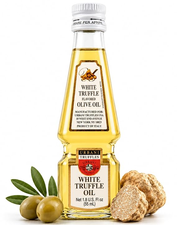 White Truffle Oil 1.8 Fl Oz, Olive Oil Infused w/ Real White Truffles