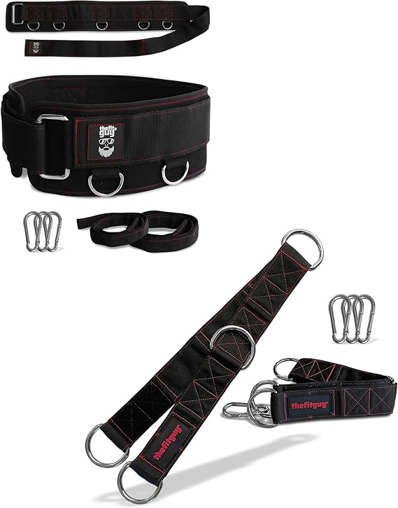 THEFITGUY Multi-Attachment Belt & Gym Multifunctional Extension Straps | Ultimate Combination for Maximized versatility & strength