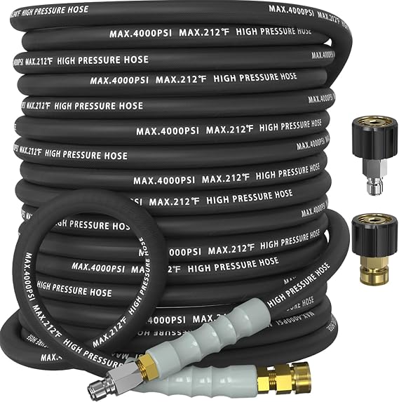 Pressure Washer Hose 50FT with 3/8'' Quick Connect, 4200 PSI