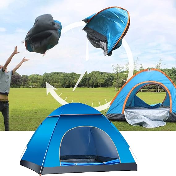 2 Person Instant Pop Up Lightweight Camping Tent, Outdoor Easy Set Up Automatic Family Travel Tent,Portable Backpacking Ultralight Waterproof Windproof Anti-UV Sun Shelter Tent...