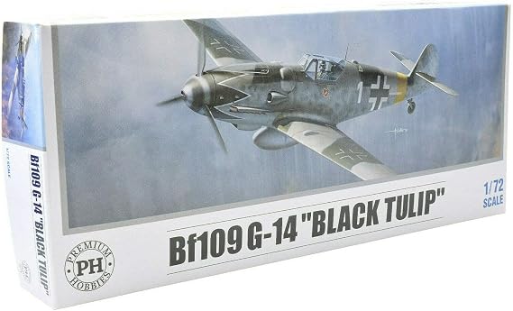 Premium Hobbies Bf 109 G-14 Black Tulip 1:72 Plastic Model Airplane Kit 127V