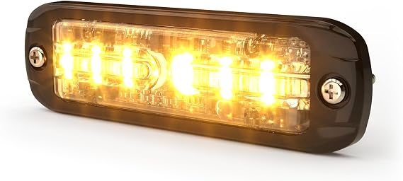 ECCO LED High-Intensity Directional Amber 0.76 amps 12V 24V Surface Mount Warning Light Waterproof Construction Caution Lights for Truck off Road car Commercial Vehicles,