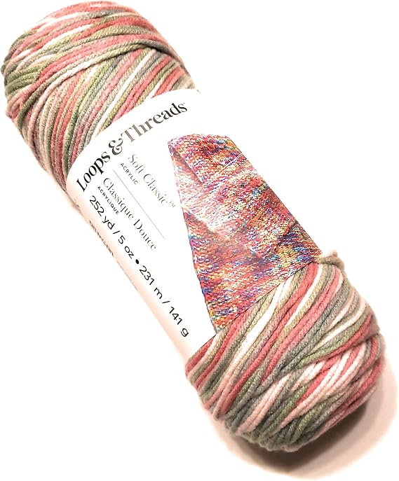 Soft Classic Yarn by Loops & Threads - 252 Yards - Medium (4) - Primrose Multi