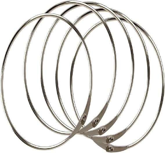 5er Pack Warenringe mit Schnellverschluss – Große Metallringe für Schlüssel Kleidung Organizer Scrapbook Duschvorhang & vieles mehr – Vielseitige Schlüsselringe groß aus robustem Metall