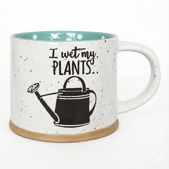 Blue Sky Ceramic Wet My Plants 17 Oz Mug, Multi