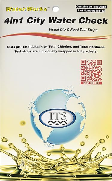 Industrial Test Systems 481113 WaterWorks 4in1 City Water Test Strips 30 Pack
