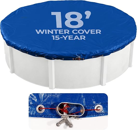 Blue Wave Arctic Armor 18-ft Round Above Ground Pool Winter Cover, Blue