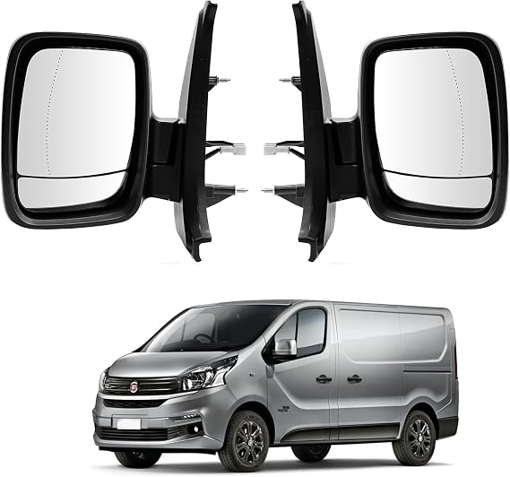 Full Door Wing Mirror Right +Left Side Dead Angle Heated Mirrors with Temp Sensor for Vauxhall Vivaro (2014-) Opel Vivaro B (14-19) Renault Trafic 3