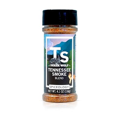 Spiceology & Derek Wolf - Tennessee Smoke BBQ Seasoning - American Barbeque Rubs, Seasonings and Spice Blends - Use On: Steaks, Brisket, Pork, Chicken Wings, Roasted Jackfruit, Venison, Elk or Salmon - 4.1 oz