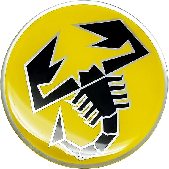 Abarth 21552 Stickers 3D Scorpio Yellow, Diameter 44 mm