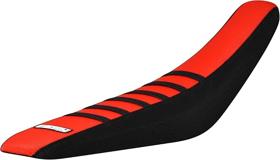 Enjoy Mfg USA-Made Seat Cover - Compatible with Talaria  / X3 / X3 Pro E-Bike Electric Motorcycle #407 (Black Sides/Black Ribs) (Black Sides/Bright RED TOP/Black Ribs)