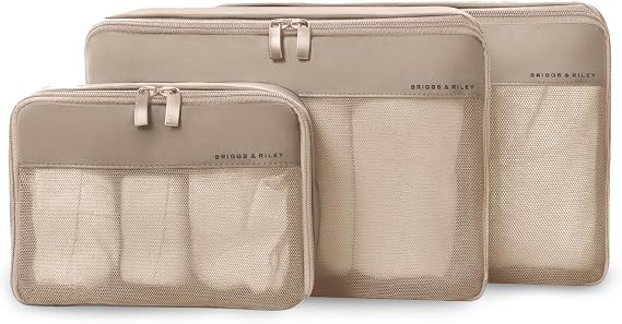 Briggs & Riley Travel Essentials Carry-On Compression Packing Cube Set, Tan