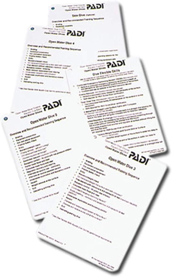 PADI Open Water Aquatic Cue Cards (5) (60202)