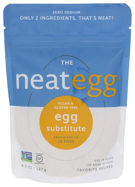 neat - Plant-Based - Egg Mix (4.5 oz.) - Non-GMO, Gluten-Free, Soy Free, Egg Substitute Mix