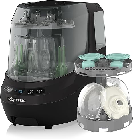 Baby Brezza Bottle Washer Pro Baby Bottle Cleaner - Washes Sterilises and Dries Baby Bottles & Breast Pump Parts Automatically - With HEPA Filter 20 Spray Nozzles and 6 Programmes