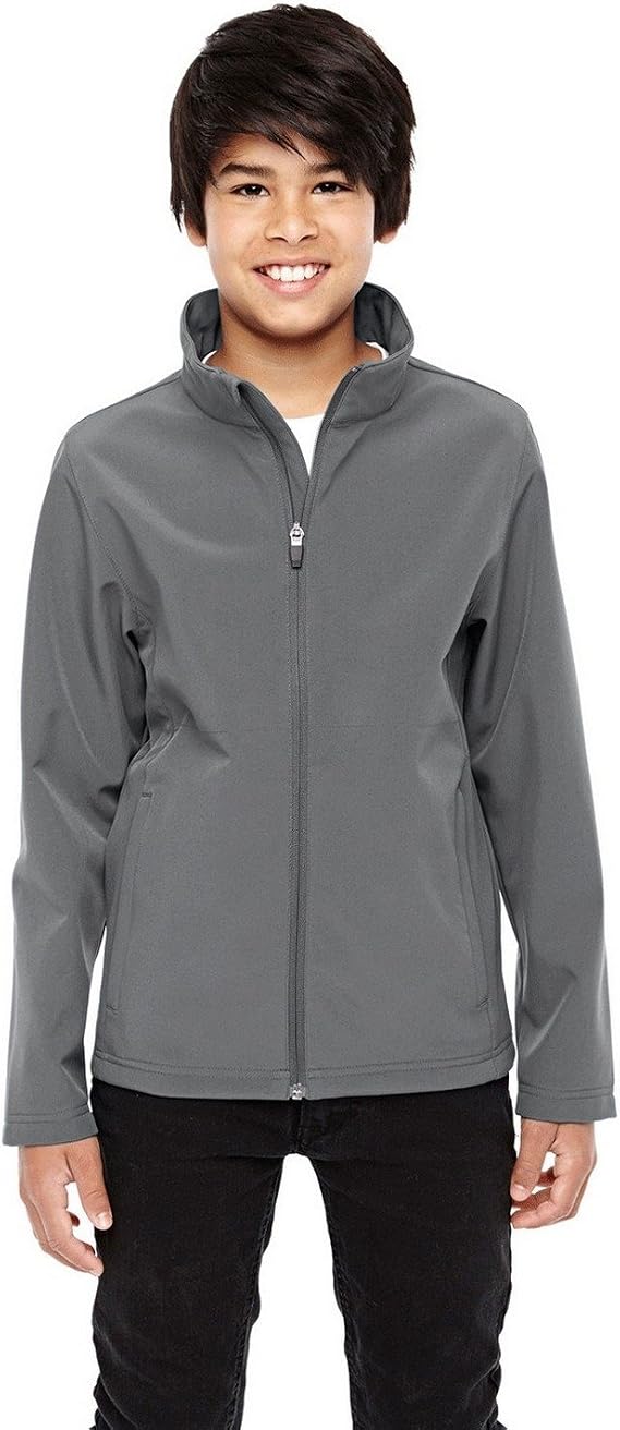 Team 365 TT80Y Youth Leader Soft Shell Jacket Sport Graphite Medium