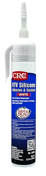 CRC RTV Silicone Sealant 14056 6.5 Wt Oz., White, General Purpose High Moisture Gasket Sealant