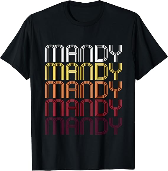 Mandy Retro Wordmark Pattern - Vintage Style T-Shirt T-Shirt